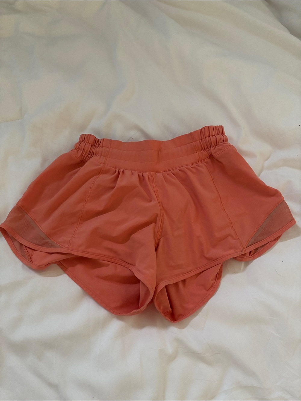 lululemon athletica Coral-Orange 2.5 Inch High-Rise Hot Athletic Running Shorts
